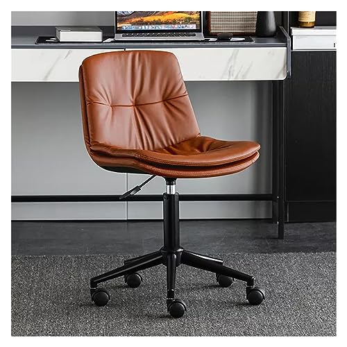 Ergonomischer Bürostuhl aus Leder – Verstellbarer Drehstuhl mit mittelhoher Rückenlehne für das Wohnzimmer und Arbeitszimmer zu Hause – Bequemer Schreibtischstuhl von Generic
