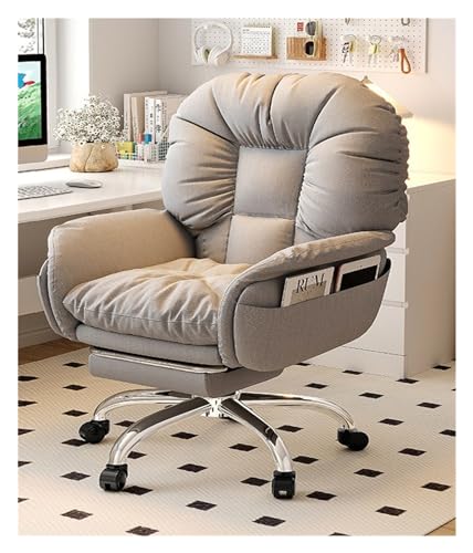 Ergonomischer Bürostuhl für Führungskräfte – Bequemer Liegesessel mit Rückenlehne, drehbares Design für Gaming und andere Zwecke – Farbe Grau mit Fußpedal Ergonomischer Bürostuhl für Führungskräfte – Bequemer Liegesessel mit Rückenlehne, drehbares Design für Gaming und andere Zwecke – Farbe Grau mit Fußpedal von Generic