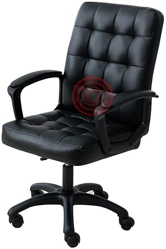 Ergonomischer Bürostuhl für zu Hause Höhenverstellbarer Executive Gaming Stuhl Leder Schreibtischstuhl mit Rückenstütze Drehbarer schwarzer Bürostuhl - Keine Funktion Ergonomischer Bürostuhl für zu Hause Höhenverstellbarer Executive Gaming Stuhl Leder Schreibtischstuhl mit Rückenstütze Drehbarer schwarzer Bürostuhl - Keine Funktion von Generic
