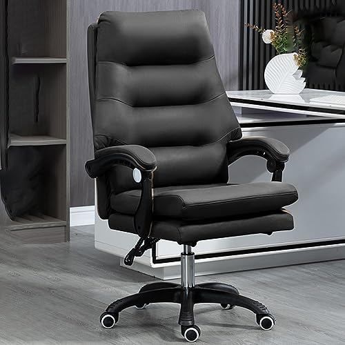 Ergonomischer Bürostuhl mit Lordosenstütze, verstellbaren Armlehnen, Gaming-Schreibtischstuhl, bequemer Arbeitsstuhl, Farbe Schwarz, Größe A, perfekt für Zuhause und den Gebrauch von Generic