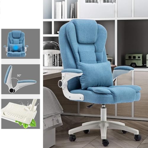 Ergonomischer Executive Office Chair Mit Hoher Rückenlehne Aus Leinengewebe, Computerstuhl Mit Drehbaren Armlehnen Und Massage-lendenwirbelstütze, Grey Ergonomischer Executive Office Chair Mit Hoher Rückenlehne Aus Leinengewebe, Computerstuhl Mit Drehbaren Armlehnen Und Massage-lendenwirbelstütze, Grey von Generic