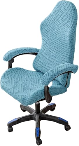 Ergonomischer Gaming-stuhlbezug Mit Armlehne Stretch Jacquard Gaming Chair Slipcover Waschbarer Gaming-stuhlbezug Für Reclining Racing Gaming Gaming Chair, Blue Ergonomischer Gaming-stuhlbezug Mit Armlehne Stretch Jacquard Gaming Chair Slipcover Waschbarer Gaming-stuhlbezug Für Reclining Racing Gaming Gaming Chair, Blue von Generic