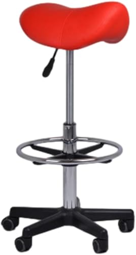 Ergonomischer Rollender Sattelhocker Pu-Leder Höhenverstellbarer Zahnarztsattelstuhl Massage Clinic Tattoo Spa Salon Sitz von Generic