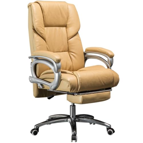 Ergonomischer Schreibtischstuhl Mit Hoher Rückenlehne, Komfortabler Computerstuhl Mit Armlehnen, Tragkraft: 180 Kg(Beige Chair) von Generic