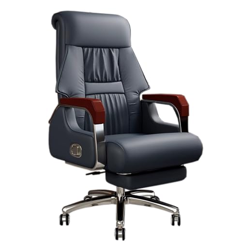 Ergonomischer Schreibtischstuhl für Bürotisch Schreibstudie Verstellbare Länge Fußstütze Abnehmbare Kopfstütze Executive Work Chair von Generic
