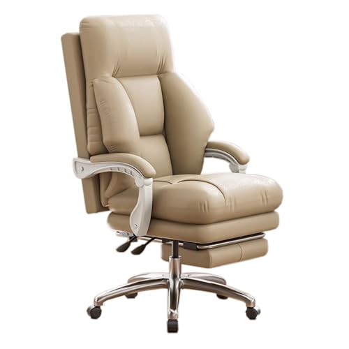 Ergonomischer Schreibtischstuhl für Bürotisch Schreibstudie Verstellbare Länge Fußstütze Abnehmbare Kopfstütze Executive Work Chair von Generic