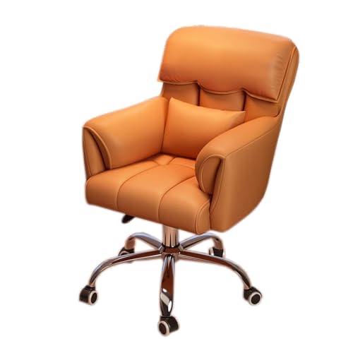 Ergonomischer Schreibtischstuhl zum Schreiben Arbeitszimmer Home Offic 360° frei drehbar Platzsparender Schreibtischdrehstuhl mit breitem Kissen von Generic