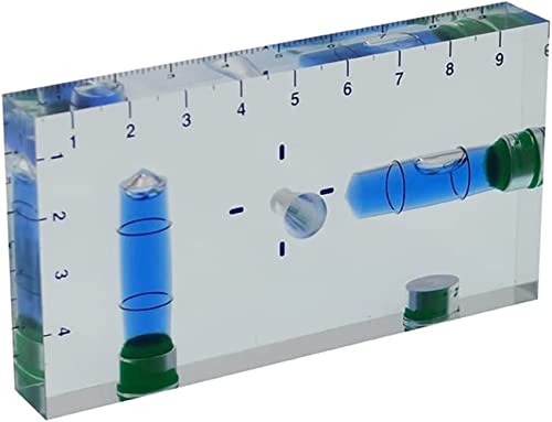 Erhältlich in zwei Farben, 95 x 51 x 13 mm, T-Typ, Multifunktions-Wasserwaage, mit Magnetskala (Acryl (blau) von Generic