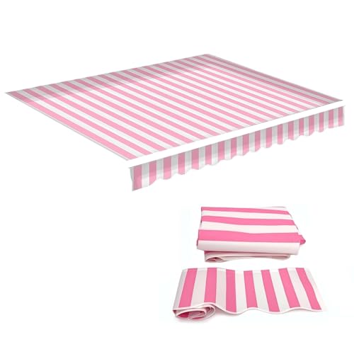 Ersatz Markisenbespannung, Wasserabweisend Ersatzstoff, Markise mit Volant, Fenstermarkise UV Schutz Terrassenmarkise Balkon Markise(8x6.5ft/250x200cm) von Generic