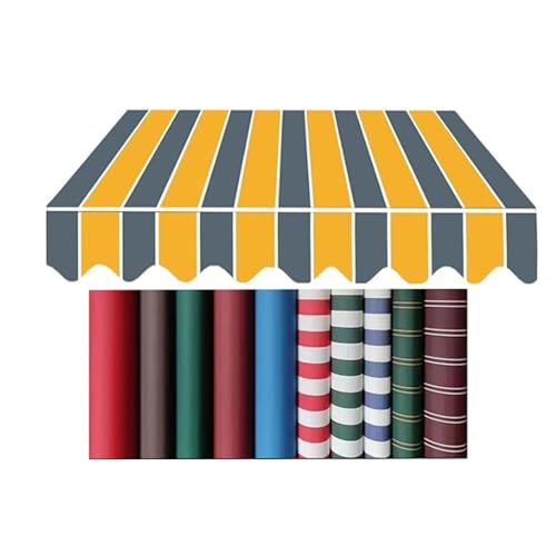 Ersatz-Markisenoberteil aus Segeltuch mit Volant, Ersatz for einziehbare Terrassenmarkise,für Sonne Rollladen/Regen for Fenster Tür, Schaufenster(13x8ft(4 * 2.5m)) von Generic