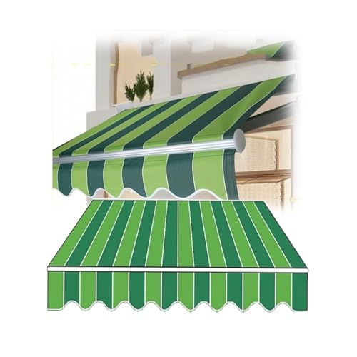 Ersatz for einziehbaren Markisenstoff ，Wasserdichter Markisenstoff aus Polyester ，Benutzerdefinierte Größen ，für Terrassengarten, Terrasse, Rasen, einziehbare Überdachung(15x11ft(4.6 * 3.4m)) von Generic