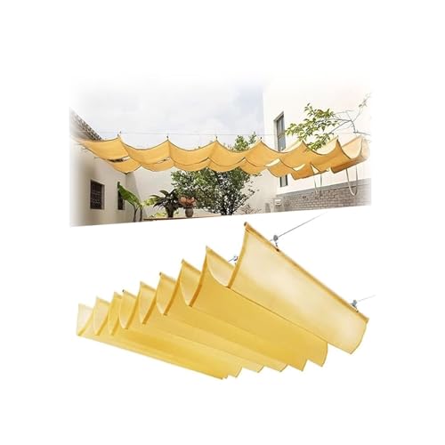 Ersatzabdeckung for Dachwellen-Gleitdraht,Sonnenschutz Wasserdicht Schieberollo Wellenmarkise,für Patio-Garten-Hinterhofdeck((WxL)1x5m) von Generic