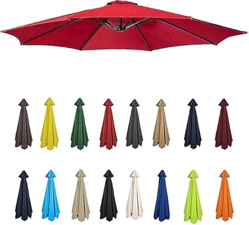 Ersatzdach Für Terrassenschirm 6/8 Streben Sonnenschirm Gartenschirm Stoff Ersetzen Windfest Stabil Strand Terrasse Garten Sonnenschirm Ersatzteile(#8,(2.5m/8.2ft)) von Generic