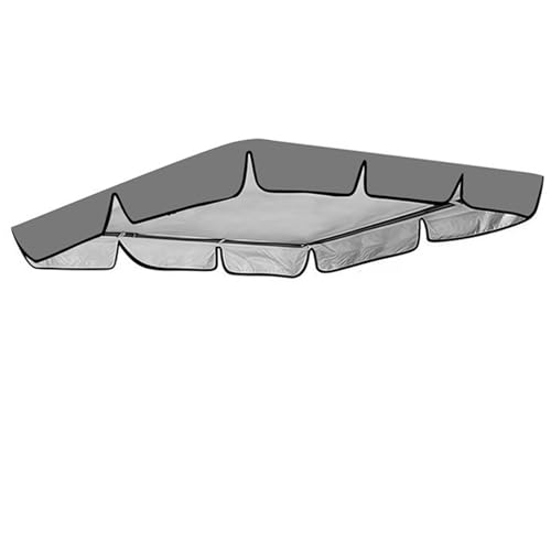 Ersatzdach Hollywoodschaukel,Dach-Plane für Garten-Schaukel,Wasserdicht Hollywoodschaukel Ersatz-Bezug Ersatzbezug Sonnendach,420D Oxford-Stoff(Gray,74.8 x 52 x 5.9in) von Generic