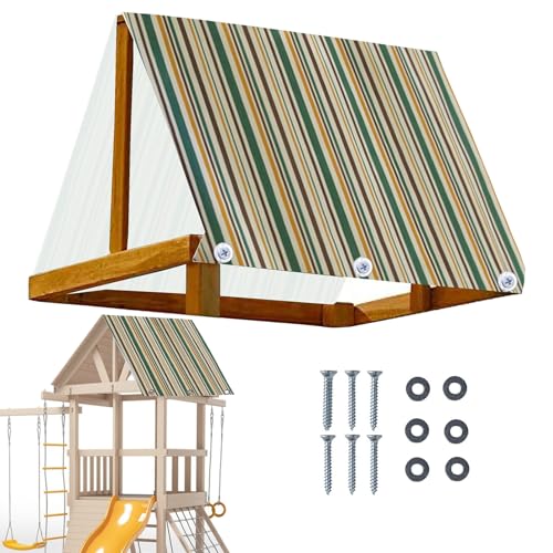 Ersatzdach Spielbereich - Tarpaulin wasserdicht Anti-UV für Haus, Ersatzplane für den Außenbereich | Robuste Schwingabdeckung und Schutzdach für Spielausrüstung Ersatzdach Spielbereich - Tarpaulin wasserdicht Anti-UV für Haus, Ersatzplane für den Außenbereich | Robuste Schwingabdeckung und Schutzdach für Spielausrüstung von Generic
