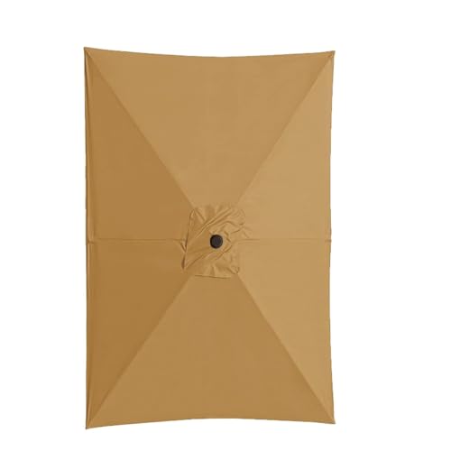 Ersatzdach for Außenschirme, rechteckiger Freiarmschirm (2,05 x 3 m) | Wasserdichter Freiarmschirm mit versetzter Oberseite, Gartenzubehör for Pool, Rasen und Tisch(Khaki) von Generic
