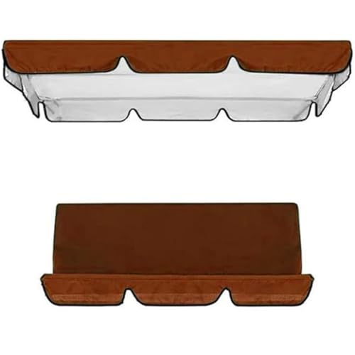 Ersatzdach für Schaukelstühle auf der Terrasse, 2-3-Sitzer-Überdachung für Veranda-Schaukelsitze, wasserdichter 210D-Oxford-Stoffbezug für Schaukelsitze von Generic