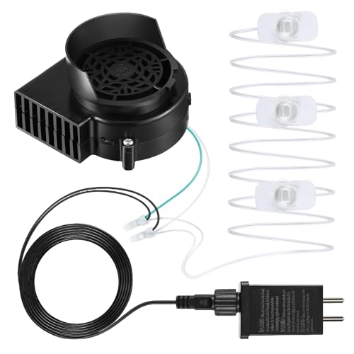 Ersatzgebläse für Inflatables,12V Halloween Inflatables Luftgebläse | Ersatz Gebläse Maschine mit LED Lichterkette für Rasen Weihnachten Terrasse Garten von Generic