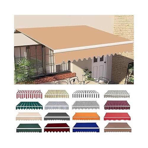 Ersatzstoff for Einziehbare Markisen, Wasserdichter Sonnenschutz, Ersatzstoff for Einziehbare Terrassenmarkisen, Stoff for Terrassenabdeckungen(9.8x8.2ft(2.9x2.5m)) von Generic
