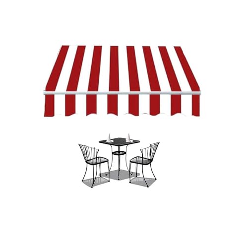 Ersatzstoff for Gartenmarkisen ，Einziehbarer Sonnenschutz-Ersatzstoff,für Türen, Fenster, Innenhöfe und Veranden(Red,22.9x4.9ft(7 * 1.5m)) von Generic