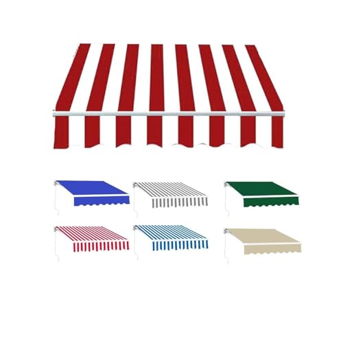 Ersatzstoff for Terrassenmarkisen,Einziehbare Sonnenschutzabdeckung,Für Fenster, Türen, Marktdecks(Red,8.2x6.5ft(2.5 * 2m)) von Generic