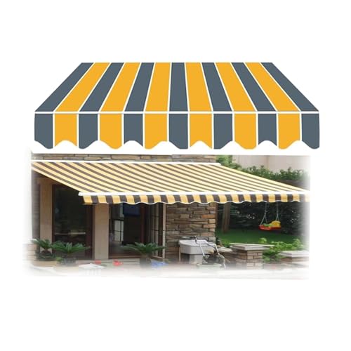 Ersatzstoff for einziehbare Terrassenmarkisen,Wasserdichter Sonnenschutz (nur Stoff) ，Regendicht Winddicht ，Für Garten, Marktterrasse(13x10ft(4 * 3m)) von Generic
