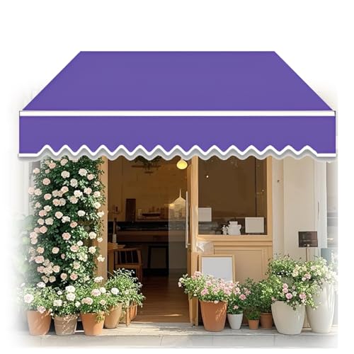 Ersatzstoff für Einziehbare Terrassenmarkise, Lila, Wasserdichtes Polyester mit Frontvolant(20x10ft/600x300cm) von Generic