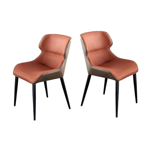 Esszimmerstühle, 2er-Set, Moderne Küchen-Esszimmerstühle im Mid-Century-Stil, Bequeme gepolsterte Leder-Esszimmerstühle, Akzentstühle, Seitenstühle für Büro, Küche, Esszimmer Esszimmerstühle, 2er-Set, Moderne Küchen-Esszimmerstühle im Mid-Century-Stil, Bequeme gepolsterte Leder-Esszimmerstühle, Akzentstühle, Seitenstühle für Büro, Küche, Esszimmer von Generic