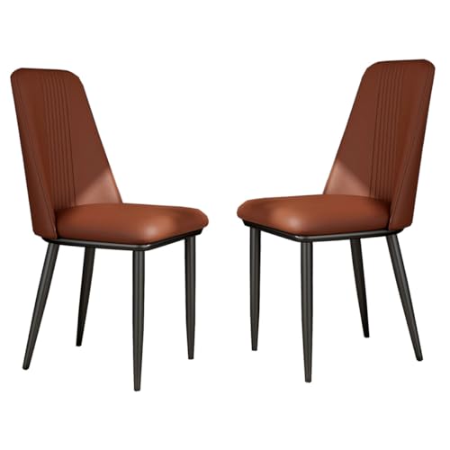 Esszimmerstühle, gepolsterter Akzent-Wohnzimmerstuhl, 2er-Set, Küchen- und Esszimmerstühle mit Lederrückenlehne, Mid-Century-Seitenstühle mit Metallbeinen für den Empfangsraum Esszimmerstühle, gepolsterter Akzent-Wohnzimmerstuhl, 2er-Set, Küchen- und Esszimmerstühle mit Lederrückenlehne, Mid-Century-Seitenstühle mit Metallbeinen für den Empfangsraum von Generic