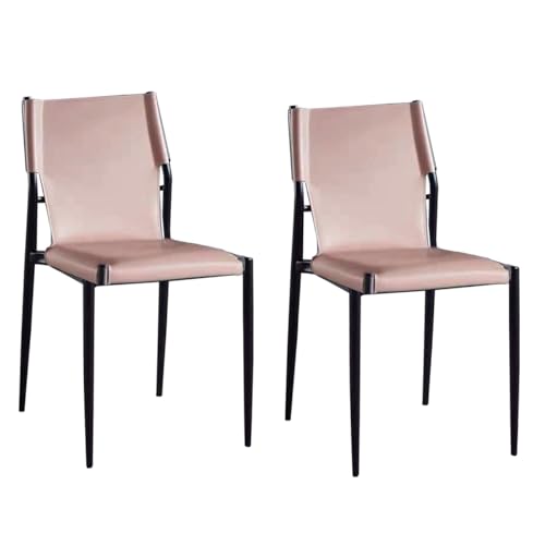 Esszimmerstühle 2er-Set, Akzentstuhl, Moderne Leder-Esszimmerstühle mit Metallbeinen, armlose Seitenstühle für das Wohnzimmer, gepolsterter Akzentstuhl für Küche, Esszimmer Esszimmerstühle 2er-Set, Akzentstuhl, Moderne Leder-Esszimmerstühle mit Metallbeinen, armlose Seitenstühle für das Wohnzimmer, gepolsterter Akzentstuhl für Küche, Esszimmer von Generic