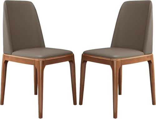 Esszimmerstühle 2er-Set, Küchenstühle, Mit Pu-Leder Gepolsterter Esszimmerstuhl Mit Hoher Rückenlehne Und Massivholzrahmen, Contemporary Collection Lounge Hospitality Chairs, C von Generic