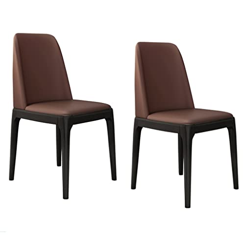 Esszimmerstühle 2er-Set, Vintage-Beistellstühle mit PU-Lederbezug, Mid Century Modern Küchenzimmerstühle, gepolsterte Akzentstühle fürs Büro, mit Holzbeinen Esszimmerstühle 2er-Set, Vintage-Beistellstühle mit PU-Lederbezug, Mid Century Modern Küchenzimmerstühle, gepolsterte Akzentstühle fürs Büro, mit Holzbeinen von Generic