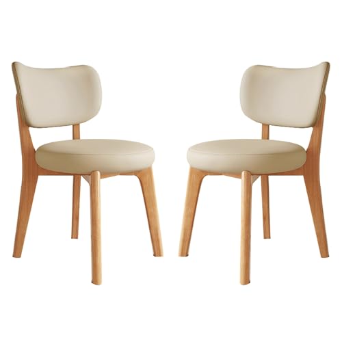 Esszimmerstühle 2er Set aus Holz, Moderner Gepolsterter Schminkstuhl mit Gebogener Rückenlehne, für Küche, Geeignetes Esszimmer, Restaurant, Schlafzimmer(Gold) von Generic