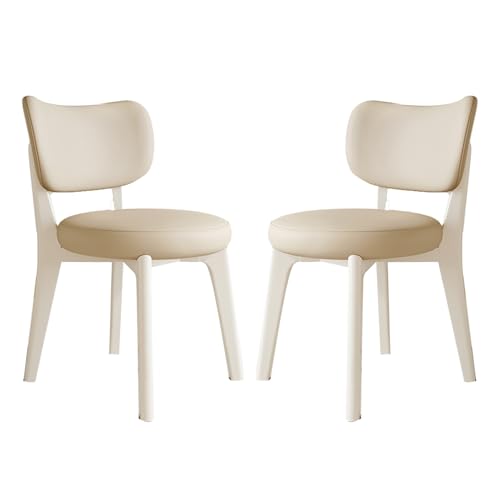 Esszimmerstühle 2er Set aus Holz, Moderner Gepolsterter Schminkstuhl mit Gebogener Rückenlehne, für Küche, Geeignetes Esszimmer, Restaurant, Schlafzimmer(Metallic) von Generic