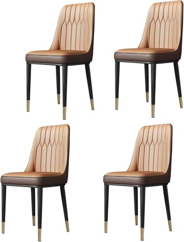 Esszimmerstühle 4er-Set, Moderne Gepolsterte Ohrensessel Ohne Armlehnen, Stuhl Aus Pu-Leder, Ergonomische Stütze, Einfache Montage, A-01 Esszimmerstühle 4er-Set, Moderne Gepolsterte Ohrensessel Ohne Armlehnen, Stuhl Aus Pu-Leder, Ergonomische Stütze, Einfache Montage, A-01 von Generic