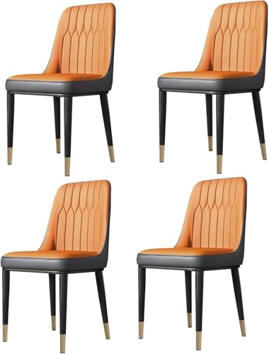 Esszimmerstühle 4er-Set, Moderne Gepolsterte Ohrensessel Ohne Armlehnen, Stuhl Aus Pu-Leder, Ergonomische Stütze, Einfache Montage, A-05 Esszimmerstühle 4er-Set, Moderne Gepolsterte Ohrensessel Ohne Armlehnen, Stuhl Aus Pu-Leder, Ergonomische Stütze, Einfache Montage, A-05 von Generic