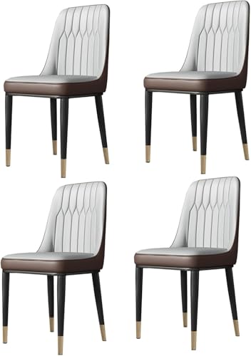 Esszimmerstühle 4er-Set, Moderne Gepolsterte Ohrensessel Ohne Armlehnen, Stuhl Aus Pu-Leder, Ergonomische Stütze, Einfache Montage, A-06 Esszimmerstühle 4er-Set, Moderne Gepolsterte Ohrensessel Ohne Armlehnen, Stuhl Aus Pu-Leder, Ergonomische Stütze, Einfache Montage, A-06 von Generic