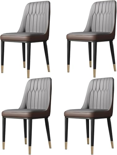 Esszimmerstühle 4er-Set, Moderne Gepolsterte Ohrensessel Ohne Armlehnen, Stuhl Aus Pu-Leder, Ergonomische Stütze, Einfache Montage, A-07 Esszimmerstühle 4er-Set, Moderne Gepolsterte Ohrensessel Ohne Armlehnen, Stuhl Aus Pu-Leder, Ergonomische Stütze, Einfache Montage, A-07 von Generic