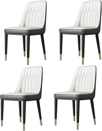 Esszimmerstühle 4er-Set, Moderne Gepolsterte Ohrensessel Ohne Armlehnen, Stuhl Aus Pu-Leder, Ergonomische Stütze, Einfache Montage, A-08 Esszimmerstühle 4er-Set, Moderne Gepolsterte Ohrensessel Ohne Armlehnen, Stuhl Aus Pu-Leder, Ergonomische Stütze, Einfache Montage, A-08 von Generic