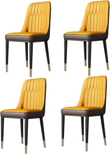 Esszimmerstühle 4er-Set, Moderne Gepolsterte Ohrensessel Ohne Armlehnen, Stuhl Aus Pu-Leder, Ergonomische Stütze, Einfache Montage, A-09 Esszimmerstühle 4er-Set, Moderne Gepolsterte Ohrensessel Ohne Armlehnen, Stuhl Aus Pu-Leder, Ergonomische Stütze, Einfache Montage, A-09 von Generic