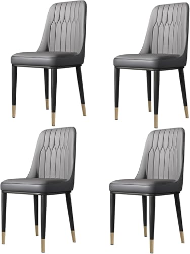 Esszimmerstühle 4er-Set, Moderne Gepolsterte Ohrensessel Ohne Armlehnen, Stuhl Aus Pu-Leder, Ergonomische Stütze, Einfache Montage, A-10 Esszimmerstühle 4er-Set, Moderne Gepolsterte Ohrensessel Ohne Armlehnen, Stuhl Aus Pu-Leder, Ergonomische Stütze, Einfache Montage, A-10 von Generic