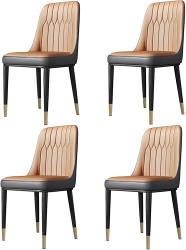 Esszimmerstühle 4er-Set, Moderne Gepolsterte Ohrensessel Ohne Armlehnen, Stuhl Aus Pu-Leder, Ergonomische Stütze, Einfache Montage, A-11 Esszimmerstühle 4er-Set, Moderne Gepolsterte Ohrensessel Ohne Armlehnen, Stuhl Aus Pu-Leder, Ergonomische Stütze, Einfache Montage, A-11 von Generic