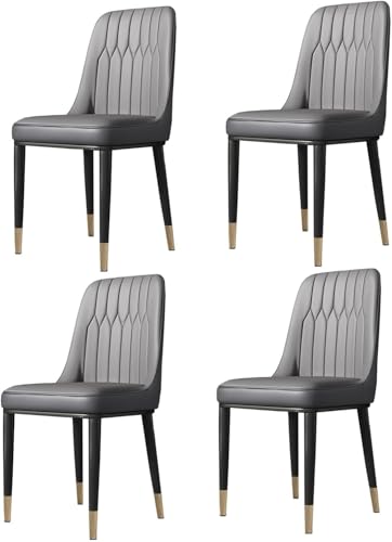 Esszimmerstühle 4er-Set, Moderne Gepolsterte Ohrensessel Ohne Armlehnen, Stuhl Aus Pu-Leder, Ergonomische Stütze, Einfache Montage, A-12 Esszimmerstühle 4er-Set, Moderne Gepolsterte Ohrensessel Ohne Armlehnen, Stuhl Aus Pu-Leder, Ergonomische Stütze, Einfache Montage, A-12 von Generic