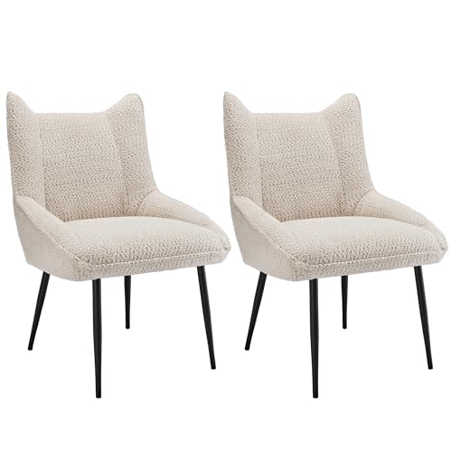 Esszimmerstühle Verdicktes Sitzkissen Loungesessel Sofastuhl für Wohnzimmer Küchen Schlafzimmer Armlehnstuhl Tragfähigkeit 150kg Freizeitstuhl 2er Set Beige Esszimmerstühle Verdicktes Sitzkissen Loungesessel Sofastuhl für Wohnzimmer Küchen Schlafzimmer Armlehnstuhl Tragfähigkeit 150kg Freizeitstuhl 2er Set Beige von Generic