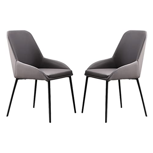 Esszimmerstühle aus Leder, 2er-Set, für Küche, Wohnzimmer, Lounge, Thekenstühle, stabile Beine aus Kohlenstoffstahl von Generic