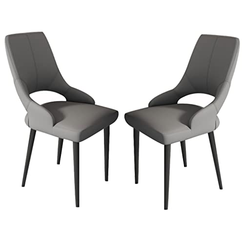 Esszimmerstühle aus Leder, 2er-Set, für Küche, Wohnzimmer, Lounge, Thekenstühle, stabile Beine aus Kohlenstoffstahl von Generic