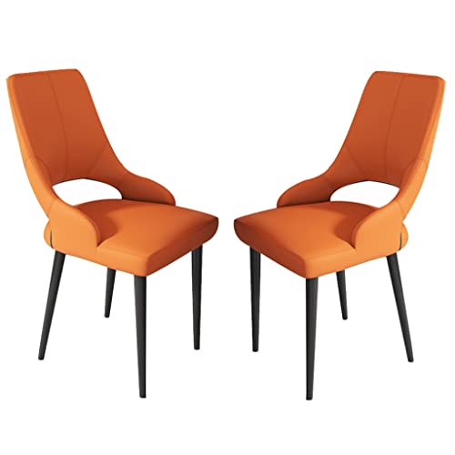Esszimmerstühle aus Leder, 2er-Set, für Küche, Wohnzimmer, Lounge, Thekenstühle, stabile Beine aus Kohlenstoffstahl von Generic