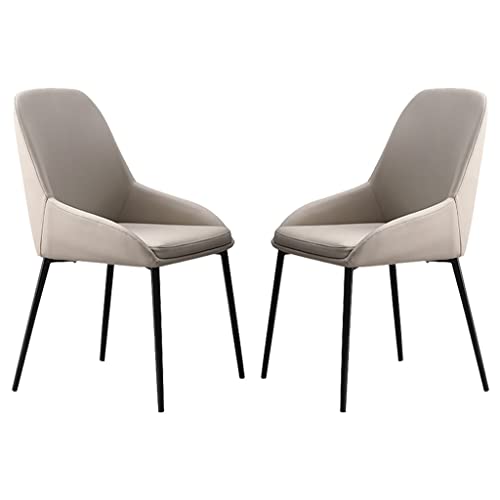 Esszimmerstühle aus Leder, 2er-Set, für Küche, Wohnzimmer, Lounge, Thekenstühle, stabile Beine aus Kohlenstoffstahl von Generic