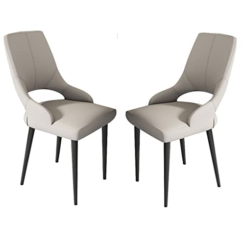 Esszimmerstühle aus Leder, 2er-Set, für Küche, Wohnzimmer, Lounge, Thekenstühle, stabile Beine aus Kohlenstoffstahl von Generic