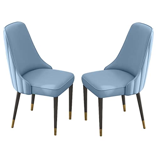 Esszimmerstühle aus Leder, 2er-Set, moderner Küchen-Seitenstuhl, Wohnzimmer-Lounge-Thekenstühle, stabile Beine aus Eisenkunstmetall Esszimmerstühle aus Leder, 2er-Set, moderner Küchen-Seitenstuhl, Wohnzimmer-Lounge-Thekenstühle, stabile Beine aus Eisenkunstmetall von Generic